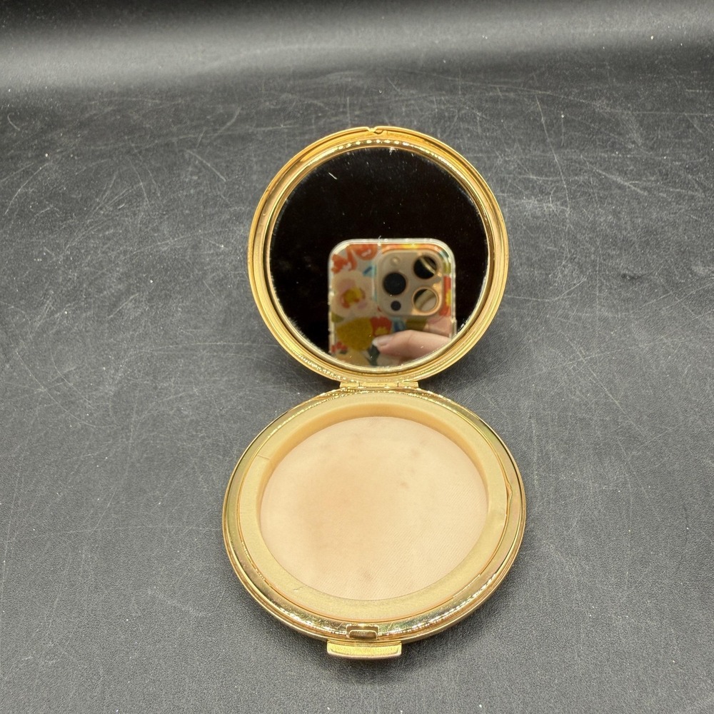 Vintage Stratton England Equestrian Horse Bit Powder Compact Mirror Round 3 In - Picture 4 of 14